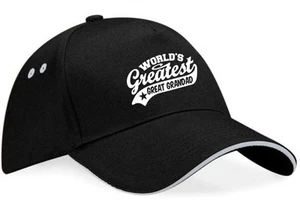  Baseball Cap Greatest Great Grandad Gift For Men Present Fathers Day Birthday - Picture 1 of 9