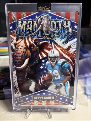 2025 Wild Card Jumbo National Mammoth Football Steve Smith Sr. 1/1 Refractor - Image 1 of 2