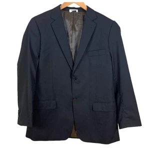 Jhane Barnes Brown Pinstripe Blazer Sport Coat 100% Wool 46 46R Super 140's - Picture 1 of 10
