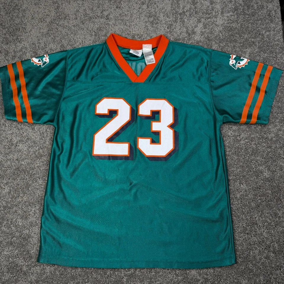 NFL Miami Dolphins Equipo Ropa Camiseta Fútbol Teal Ronnie Marrón #23 Juvenil XL Foto 1 de 4
