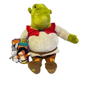 2007 Macy's Limited Edition 18" Plush Shrek Donkey Puss in Boots Finger Puppets - Picture 1 of 6