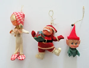De colección Navidad Durmiendo Pixie Elf, Cabeza de Pixie, Papá Noel (lote de 3) - Imagen 1 de 4