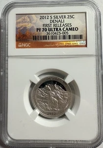 2012-S ATB DENALI Silver Quarter NGC PF70 Ultra Cameo First Releases - Picture 1 of 4