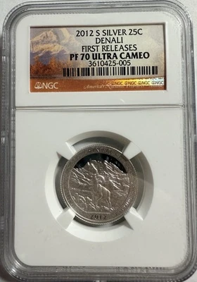 2012-S ATB DENALI Silver Quarter NGC PF70 Ultra Cameo First Releases - Image 1 of 4