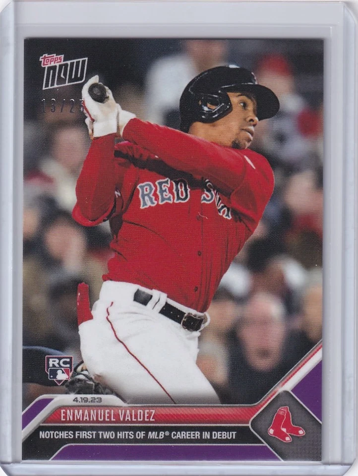 2023 TOPPS NOW PARALLEL #153 ENMANUEL VALDEZ BOSTON RED SOX 13/25 - Image 1 of 1