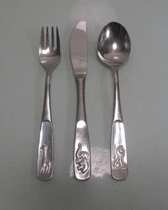 Kinderbesteck WMF Cromargan Giraffe Elefant Löwe (002) - Picture 1 of 3