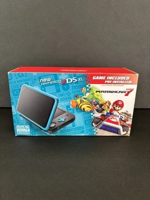 Nintendo 2DS XL Handheld Console with Mario Kart 7 Bundle - Black/Turquoise NEW - Image 1 of 4