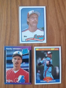 1989 RANDY JOHNSON HOF Rookie Lot - Topps RC #647 Score #645 & Donruss #42 ⚾️ NM - Picture 1 of 2