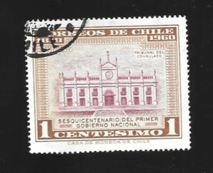 Chile Stamps 1960 150th Anniversar National Government 1c USED - Picture 1 of 2