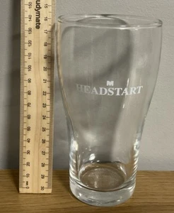 HEADSTART 425ml Beer Drinking GLASS Bar Man Cave VGC FREE TRACKED POSTAGE - Picture 1 of 2
