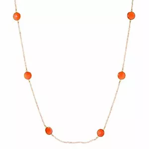 Meher's Jewelry Sterling Silver 40" Gemstone Beaded Station Necklace SOLD OUT !! - Picture 1 of 18