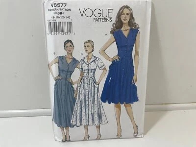 Vogue V8577 Patterns Dress Sizes 8-14 Uncut 1 - Image 1 of 4