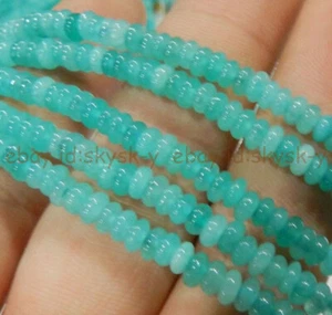 Smooth 2x4mm Amazonite Rondelle Abacus Gemstone Loose Beads 15" Strand - Picture 1 of 8