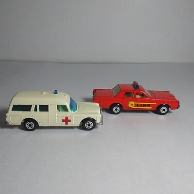 Mercedes Ambulance & Mercury Fire Chief Matchbox Two Packs - Image 1 of 4