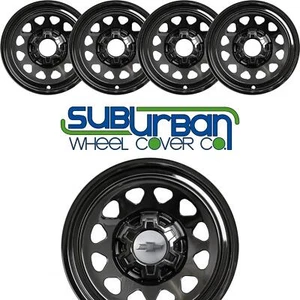 FITS 2023-2024 Chevrolet Colorado WT # IMP-100BLK 17" BLACK Wheel Skins SET/4 - Picture 1 of 9