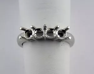 Anello platino 4 pietre di montaggio per 1/3 ciascuno, diamanti tondi 4,5 mm 1,50 CT TW - Foto 1 di 11
