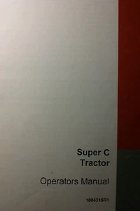 Farmall International Harvester Super C Tractor Owners Manual Deering McCormick - Picture 1 of 3