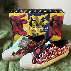 DC Andy Warhol AC Monogram Print Logo Trainers With Box Womens Size 5 Branded