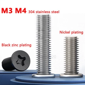 M3 M4Laptop Phone Small Phillips Ultra Thin Wafer Flat Head Screw Nickel Plating - Picture 1 of 5