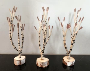 LEMAX CHRISTMAS VILLAGE ACCESSORIES - 6" BIRCH TREES - SET OF 3 - Picture 1 of 1