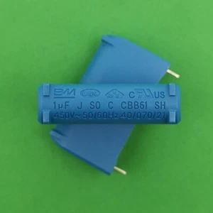 1pc CBB61 1uF 450V AC 2 pin BM Capacitor for Motor Start Air Conditioner Fan - Picture 1 of 4