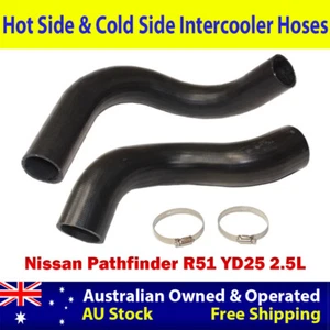 Hot Side & Cold Side Intercooler Hoses For Nissan Pathfinder R51 YD25 2.5L - Picture 1 of 9