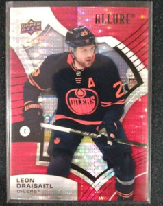 2022 NHL Upper Deck Allure Leon Draisaitl Red Rainbow Refractor OILERS #52 Mint