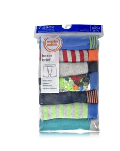 Nuovo! Boxer ragazzo Wonder Nation confezione 7 slip taglia 6-7 o 8 scegli TAGLIA E COLORI - Foto 1 di 18