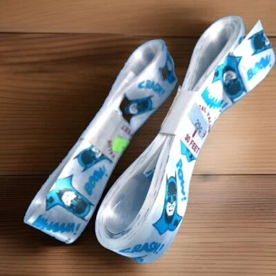 Batman Ribbon 1979 Vintage DC Comics Silky Craft 2x 30 Feet Unopened - Image 1 of 3