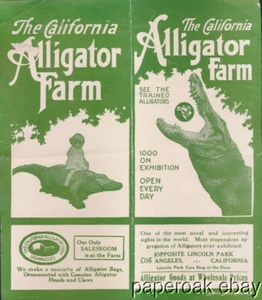 1920's The California Alligator Farm In Los Angeles Brochure - Picture 1 of 2