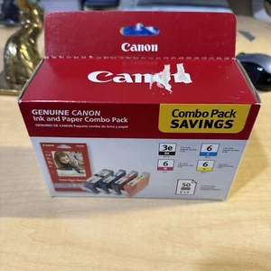 Canon Original Tinte und Papier Kombipack BGI-3e schwarz BCI-6 CYM Tintenpatronen - Bild 1 von 3