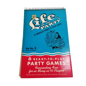 Life of the Party Book Set 2 Ready-to-Play Party Games 1950s Decorative Ephemera - Picture 1 of 7
