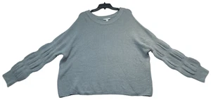 And Now This Sweater Womens Plus size 3X Gray Dolman Puff Long Sleeve New - Picture 1 of 7