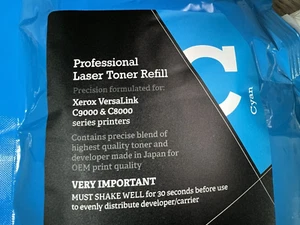 Recharge toner cyan haute capacité 400g pour Xerox VersaLink C9000 2x taille standard - Photo 1/2