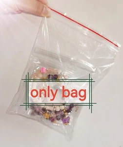 100pcs resealable zipper lock PE transparent food grade plastic bag jewelry bags - Picture 1 of 4