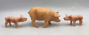 Papo 2003 PINK PIG SOW mit 2 FERKELN Mama weibliche Bauernhof Figuren - Bild 1 von 3