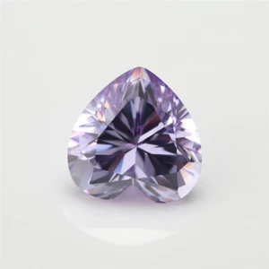 Piedra preciosa circonita cúbica suelta 5A corazón lavanda púrpura 3x3 ~ 15x15 mm hágalo usted mismo - Imagen 1 de 5