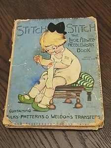 ANTIQUE THE LUCIE ATTWELL NEEDLEWORK BOOK CONTAING PATTERNS & WELDON'S TRANSFERS - Bild 1 von 24