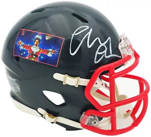 CHEVY CHASE AUTOGRAPHED CHRISTMAS VACATION BLACK MINI HELMET BECKETT 232845 - Picture 1 of 8