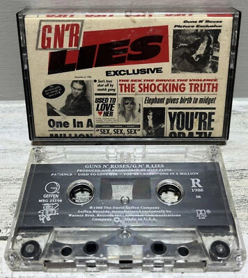 Guns N' Roses GN'R LIES (Cassette, 1988, Geffen) - Image 1 of 4