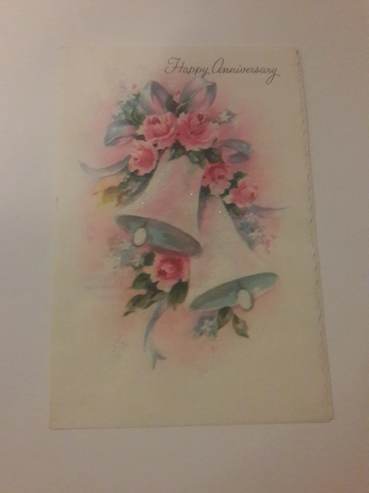 Винтажная неиспользованная юбилейная карточка коллекция Coronation с цветочным блеском  - Изображение 1 из 4