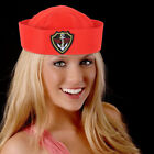 Chapeau de marin performance scène robe de fête capitaine (rouge) (57 cm)