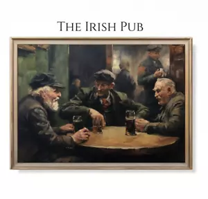 Pub irlandese rustico arte murale pittura fattoria decorazione pub decorazione bar stampa arte - Foto 1 di 4
