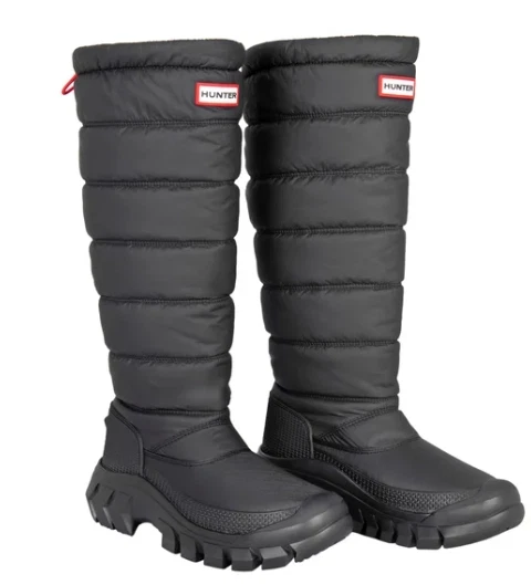 Hunter Ladies' Intrepid Tall Snow Boots BLACK Waterproof Size 8