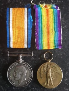 WWI Pair 121836 Pte W E Beverley. Machine Gun Corps. Casualty 29/04/1918 - Picture 1 of 8