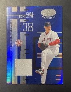 Curt Schilling 2005 Hoja Certificada Materiales Espejo Azul Juego Usado/100 #30 Sox - Imagen 1 de 2