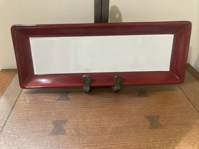 PAMPERED CHEF Simple Additions Rectangle Platter Tray with Cranberry Border - Image 1 of 3