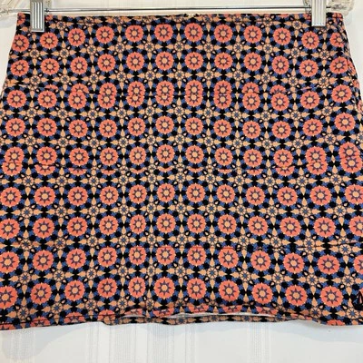 VOLCOM Frochickie Geometric Mini Skirt Womens 3 Kaleidoscope Multicolor Pattern - Image 1 of 4