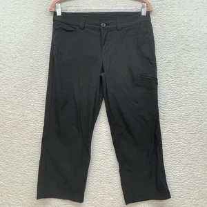 Eddie Bauer Pants Womens 6 Black Hiking Capri Crop Straight Leg Cargo Outdoor - Picture 1 of 10