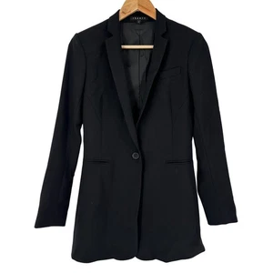 Theory Marcela Urban Blazer Schwarz Long Line Damen Gr. 4 Wollmischung Tailored - Bild 1 von 12